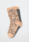 Women's Socks, 2-pack, Coffee, Dark Gray/Beige - fashion