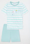 Pigiama corto onde delfino turchese - Kids Nightwear