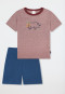 Pyjama korte streepjes rhino rood - Kids Nightwear