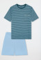 Schlafanzug kurz Ringel pacific blue - Teens Nightwear