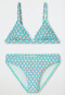 Triangel bikini set regenbogen LSF 40+ blauwgroen - Aqua