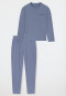 Lange pyjama oversized blauwgrijs - Modern Nightwear