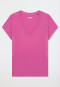Shirt met korte mouw en v-hals fuchsia - Mix+ Relax