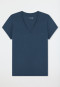 Short-Sleeve V-Neck Shirt, Deep Blue - Mix+ Relax