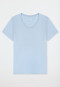 Shirt kurzarm V-Ausschnitt hellblau - Mix+Relax