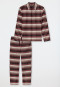 Pyjama lang Flanell cinnamon kariert - Selected Premium Warming
