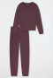 Long Jersey Knit Cuffs Lounge Set, cocoa brown - Mix+ Relax