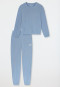 Pigiama lungo con polsini grigio-blu - Fashion casual