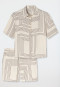 Pyjama kurz Webware seasalt bedruckt - Selected Premium