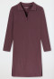 Camicia da notte a manica lunga, a costine sottili, termica, color cacao - selected! Premium Warming