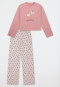 Lange pyjama met bloemenmotief, oudroze - Nightwear