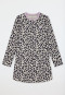 Nachthemd met lange mouwen en dierenprint, kleur marshmallow - Nightwear