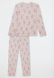 Lange pyjama met bloemenmotief, bonbonroze - Nightwear