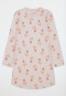 Camicia da notte a maniche lunghe con motivi floreali rosa confetto - Nightwear