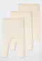 Pantalons pour bébé côtelés, longs, lot de 3, couleur crème - Bébé