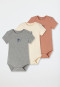 Body pour bébé côtelé brossé à manches courtes, lot de 3, multicolore - Bébé