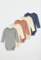 Body pour bébé côtelé brossé à manches longues, lot de 5, multicolore - Bébé