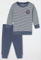 Pyjama long pour bébé, 2 pièces, en tissu côtelé fin, motif « Amiral » rayé - Bébé