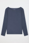 Shirt met lange mouwen en U-hals, blauwgrijs - Mix+ Relax