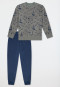 Lange pyjama met manchetten in de kleur salie - Nightwear