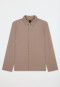 Long-Sleeve Pique Shirt, Warm, Nougat - Mix+ Relax