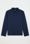 Poloshirt met lange mouwen, deep sea blue - Mix+ Relax