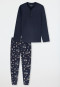 Lange pyjama met manchetten, diepblauw - Family