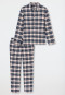 Lang pyjama van flanel met veelkleurig geruit patroon - Family
