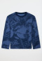 Oversized Long-Sleeve Shirt in Deep Sea Blue - Mix+ Relax