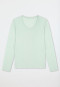 Shirt met lange mouwen en v-hals, kleur matcha latte - Mix+ Relax