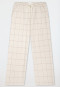 Long Flannel Pants, Bright Taupe Chequered - Mix+ Relax