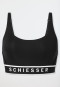 Bustier Doppelripp schwarz - Pure Rib