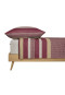 Parure de lit 2 pièces en satin à rayures bordeaux - SCHIESSER Home