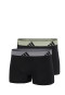 Enge Boxershorts lang 2er-Pack Schwarz/Grün/Grau - ADIDAS