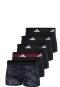 Enge Boxershorts mit Logo 5er-Pack Schwarz gemustert - ADIDAS