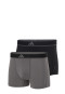 Boxer aderenti 2-pack Nero/Grigio - ADIDAS