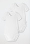 Baby-Bodys 2er-Pack kurzarm unisex Feinripp Organic Cotton weiß - Original Classics