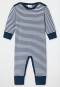 Babypakje lang uniseks bamboe vario knoopsluiting gestreept donkerblauw - Bamboo