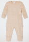 Baby tuta lunga Vario con piede unisex spugna sabbia modal - Baby
