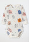Long-sleeved baby onesie Tencel forest animals off-white - Natural Love