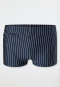 Costume da bagno rétro a righe in tessuto a maglia riciclato dotato di tasca con zip, blu ammiraglio - Nautical Casual