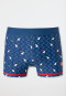 Retro swim shorts knitwear recycled SPF40+ shark fish multicolor - Rat Henry