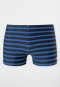 Retro zwemshort tricot gerecyclede SPF40+ strepen, donkerblauw patroon - Diver Stories