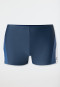 Bade-Retroshorts Wirkware recycelt LSF40+ Schulsport Streifen blau - Aqua Teen Boys