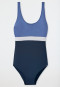 Badeanzug Schwimmer Colorblock nachtblau - Aqua Ocean Swim