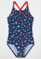 Costume da bagno realizzato in maglia riciclata SPF40+ con spalline a coste, a pois, multicolore - Cat Zoe