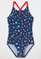 Maillot de bain maille recyclé SPF40+ bretelles côtelées pois multicolore - Cat Zoe