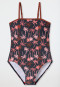 Costume da bagno in tessuto a maglia riciclato SPF40+ palme multicolore - Ciano