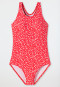 Maillot de bain maille recyclée SPF40+ dos nageur pois rouge - Diver Dreams