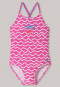 Costume da bagno in tessuto a maglia riciclato con protezione SPF40+ e fantasia onde multicolore - Cat Zoe